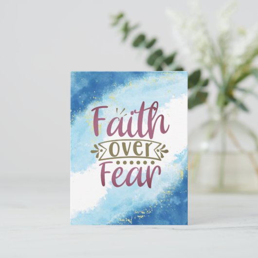 Vertrouwen over angst briefkaart (Staand voorkant)