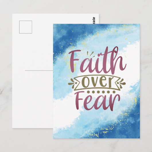 Vertrouwen over angst briefkaart (Voorkant / Achterkant)