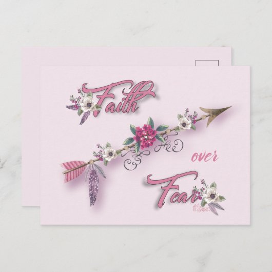 Vertrouwen over angst briefkaart (Voorkant / Achterkant)