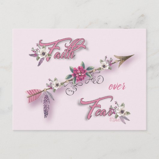 Vertrouwen over angst briefkaart (Voorkant)