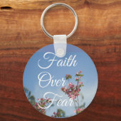 Vertrouwen over angst Button Sleutelhanger (Voorkant)