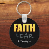 Vertrouwen over angst Christelijk tweeslachtig ver Sleutelhanger (Voorkant)