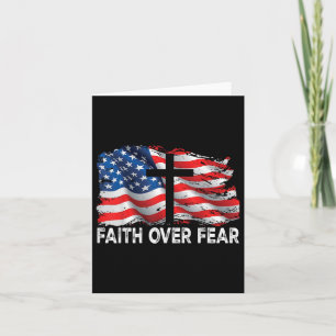 Vertrouwen over angst Christelijke Kruis Amerikaan Kaart