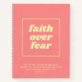 Vertrouwen over angst Christelijke scripts Notitieboek (Voorkant)