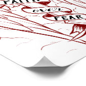 Vertrouwen over angst Engel Wings & Cross Christel Poster (Hoek)