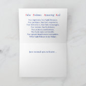 Vertrouwen over angst Gevouwen Wenskaart Kaart (Binnen)