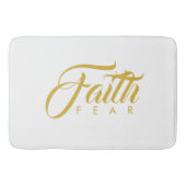 Vertrouwen over angst Goud en wit Badmat (Voorkant)