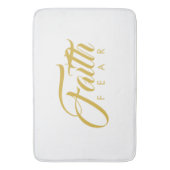 Vertrouwen over angst Goud en wit Badmat (Voorkant Verticaal)