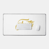 Vertrouwen over angst Goud en wit Bureaumat (Keyboard & Muis)