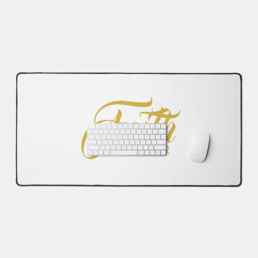 Vertrouwen over angst Goud en wit Bureaumat (Keyboard & Muis)
