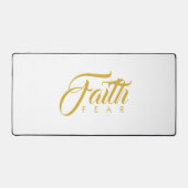 Vertrouwen over angst Goud en wit Bureaumat (Voorkant)