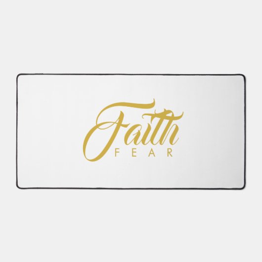 Vertrouwen over angst Goud en wit Bureaumat (Voorkant)