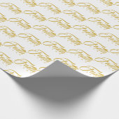 Vertrouwen over angst Goud en wit Cadeaupapier (Hoek)