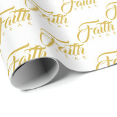 Vertrouwen over angst Goud en wit Cadeaupapier (Rol Hoek)