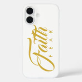Vertrouwen over angst Goud en wit Case-Mate iPhone Case (Achterkant)