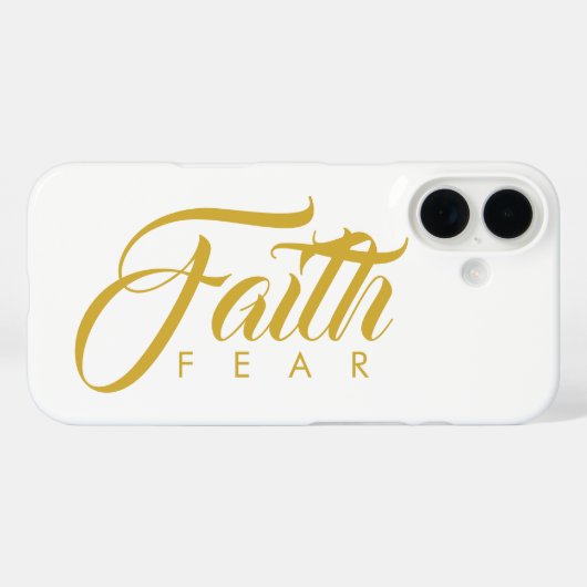 Vertrouwen over angst Goud en wit Case-Mate iPhone Case (Achterkant (horizontaal))