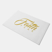 Vertrouwen over angst Goud en wit Deurmat (Schuin)