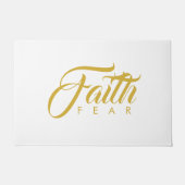 Vertrouwen over angst Goud en wit Deurmat (Voorkant)