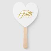 Vertrouwen over angst Goud en wit Handwaaier (Achterkant)