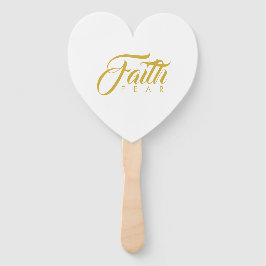 Vertrouwen over angst Goud en wit Handwaaier