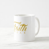 Vertrouwen over angst Goud en wit Koffiemok (Voorkant rechts)