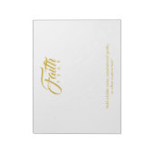 Vertrouwen over angst Goud en wit Notitieblok (Linkerzijde)