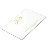 Vertrouwen over angst Goud en wit Notitieblok (Schuin)