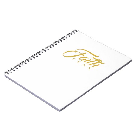 Vertrouwen over angst Goud en wit Notitieboek (Linkerzijde)