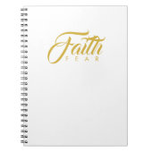 Vertrouwen over angst Goud en wit Notitieboek (Voorkant)