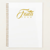 Vertrouwen over angst Goud en wit Planner (Voorkant)