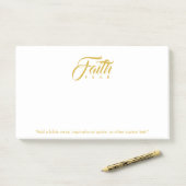 Vertrouwen over angst Goud en wit Post-it® Notes (Op bureau)