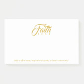 Vertrouwen over angst Goud en wit Post-it® Notes (Voorkant)