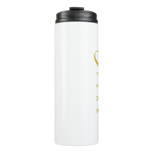 Vertrouwen over angst Goud en wit Thermosbeker (Voorkant)