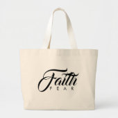 Vertrouwen over angst grote tote bag (Voorkant)