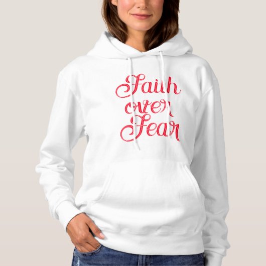 Vertrouwen over angst hoodie (Voorkant)