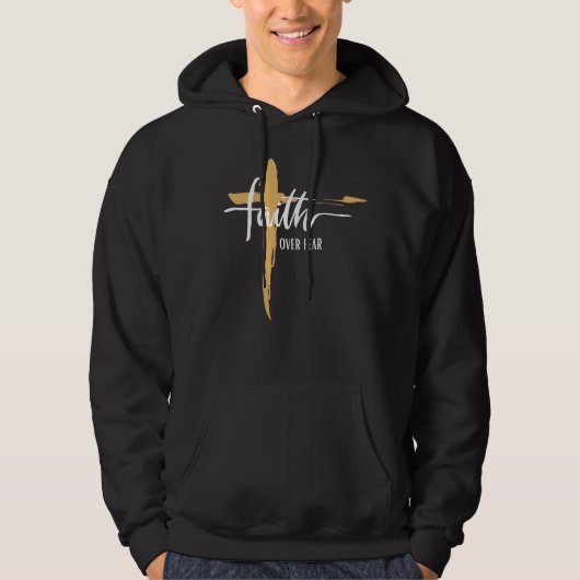 Vertrouwen over angst hoodie (Voorkant)