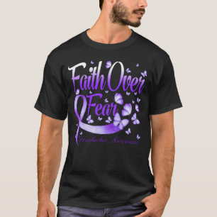 Vertrouwen over angst hoofdpijn Bewustmakingsvlind T-shirt