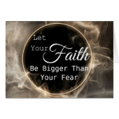 Vertrouwen over angst Inspirerend Wenskaart (Voorkant Horizontaal)
