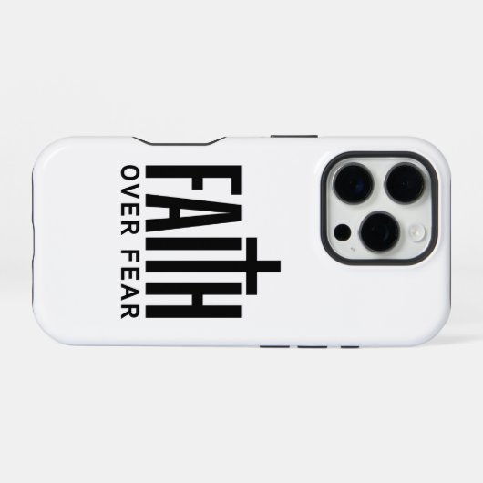 Vertrouwen over angst iPhone hoesje (Achterkant horizontaal)