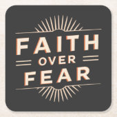 Vertrouwen over angst kartonnen onderzetters (Voorkant)