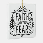 Vertrouwen over angst keramisch ornament (Rechts)