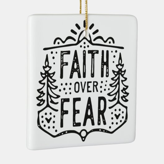 Vertrouwen over angst keramisch ornament (Rechts)