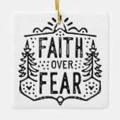 Vertrouwen over angst keramisch ornament (Voorkant)