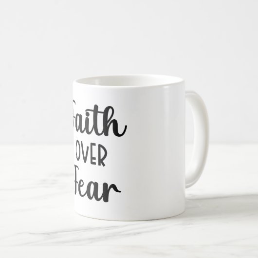Vertrouwen over angst koffiemok (Voorkant rechts)