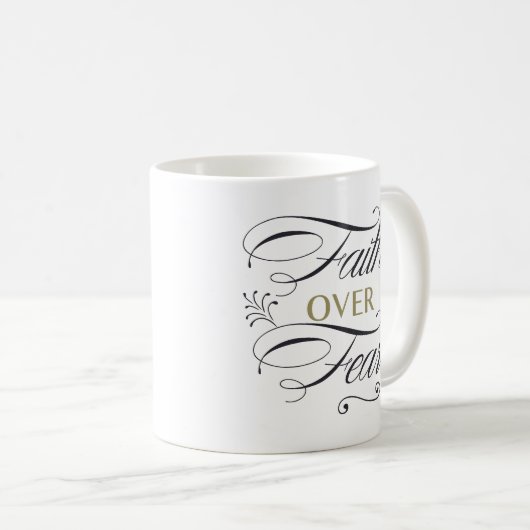 Vertrouwen over angst koffiemok (Voorkant rechts)