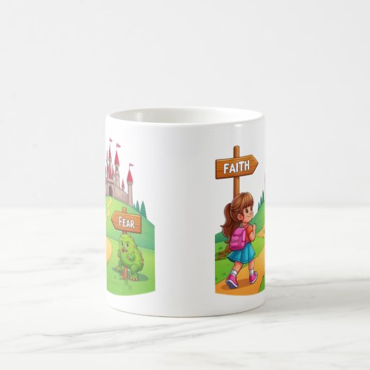 Vertrouwen over angst koffiemok (Center)