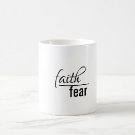 Vertrouwen over angst koffiemok