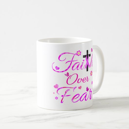 Vertrouwen over angst koffiemok (Voorkant rechts)