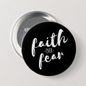 Vertrouwen over angst Modern Christelijk Ronde Button 7,6 Cm (Voorkant /achterkant)