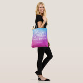 Vertrouwen over angst Modern Waterverf Inspirerend Tote Bag (Op model)